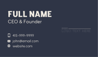 Simple Modern Wordmark Business Card