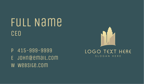 Luxury Real Estate Business Card Design