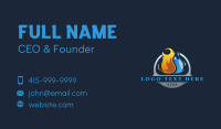 Flaming Ice Burn Thermostat Business Card Design