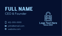 Geometric Email Lock  Business Card