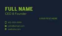 Line Neon Retro Wordmark Business Card Design