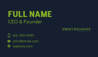Line Neon Retro Wordmark Business Card
