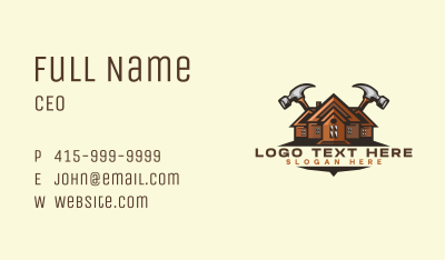 House Hammer Construction Business Card Image Preview