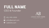 Fashion Serif Lettermark Business Card Design