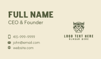 Crosscut Saw Axe Carpentry Business Card