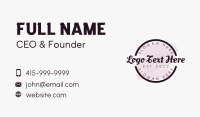 Pink Fashion Emblem Business Card Design