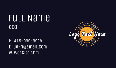 Streetwear Clothing Brand Business Card