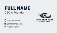 Lightning Bolt Race Car Business Card