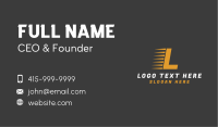 Professional Racer Letter  Business Card