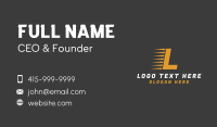 Professional Racer Letter  Business Card Design