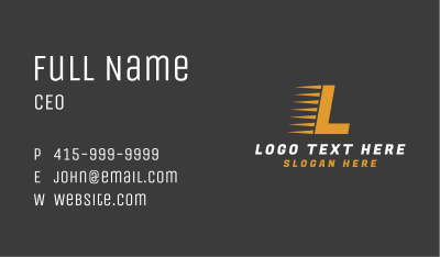 Professional Racer Letter  Business Card Image Preview
