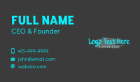 Neon Graffiti Mural Wordmark Business Card