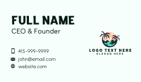 Palm Tree Beach Vacation Business Card
