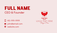 Red Wine Cocktail  Business Card Design
