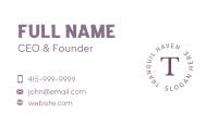 Elegant Circular Lettermark Business Card