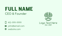 Symmetrical Green Tree Business Card Design