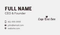 Empire King Wordmark Business Card