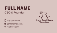 Minimalist Pug Skateboard Business Card Design