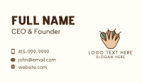 Agriculture Hand Leaves Business Card