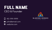 Blazing Fire Ice Crystal Business Card Image Preview