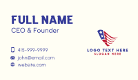 Star Stripe Flag Wave Business Card Design