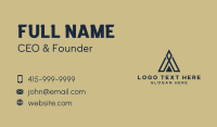 Triangle Company Letter A Business Card