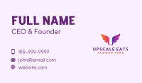 Gradient Wings  Letter U Business Card Image Preview