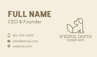 Brown Dog Monoline Business Card