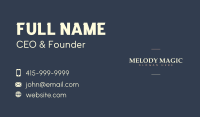 Generic Elegant Wordmark Business Card