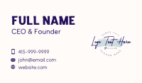 Feminine Watercolor Wordmark Business Card