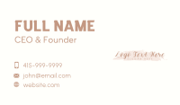 Feminine Elegant Wordmark Business Card