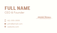 Feminine Elegant Wordmark Business Card