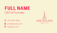 Pink Eiffel Tower  Business Card