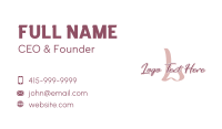 Feminine Beauty Script Lettermark Business Card