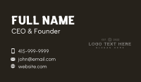 Vintage Masculine Wordmark Business Card