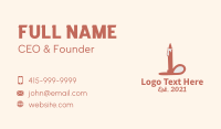 Candle Lamp Light Business Card