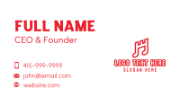 Red Castle Note Business Card Design