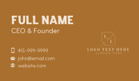 Elegant Stylist Lettermark Business Card