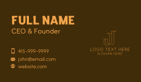 Startup Business Letter J Business Card