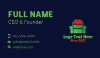 Watermelon Fruit Armchair Business Card Design