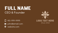 Brown Leaf Acupuncture Therapy Business Card