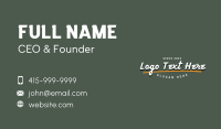 Retro Apparel Wordmark Business Card