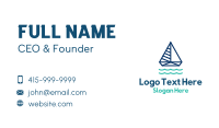 Minimalist Blue Yacht Business Card Design