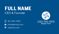 Blue Tech Cross Business Card