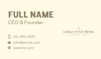 Generic Brown Wordmark Business Card Design