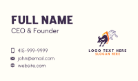 Bull Wireframe Shield Business Card
