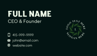 Organic Leaf Wreath Business Card