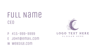 Crescent Moon Plants Business Card Image Preview