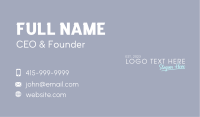 Classic Perfume Branding Business Card