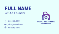 Purple Camera Bag Business Card